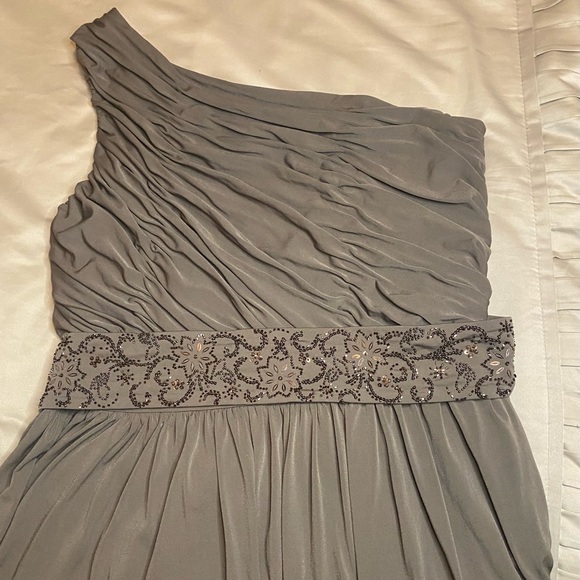 Talbots One Shoulder Dress with Embellished Belt - Picture 2 of 7